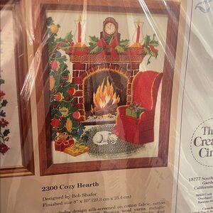 Vintage Cozy Hearth Holiday Stitching  Kit. New in pkg
